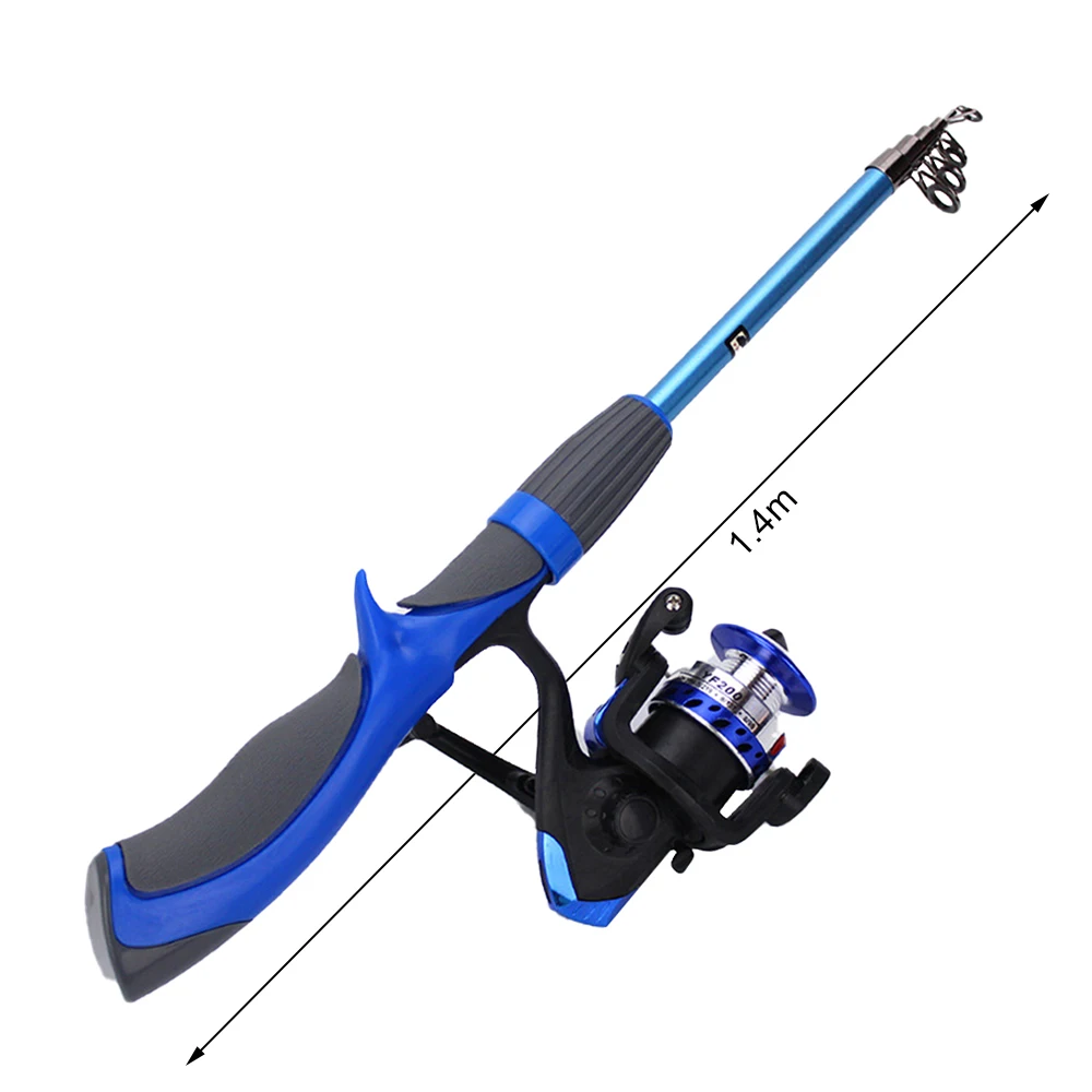 

1.2m/ 1.4m Ice Fishing Rod Closed Face Spinning Fishing Reel Combo Fishing Tackle Set Telescopic Rod for Outdoor