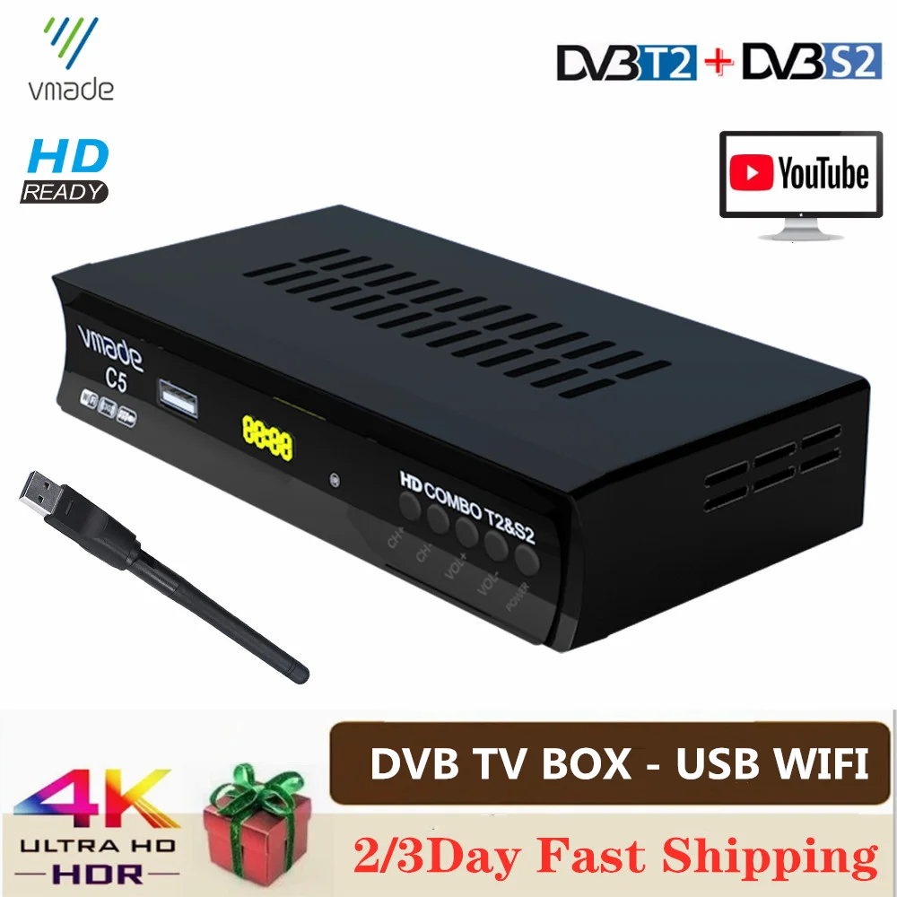 Цифровой спутниковый ТВ приемник DVB T2 S2 Combo декодер для Европы Испании Португалии