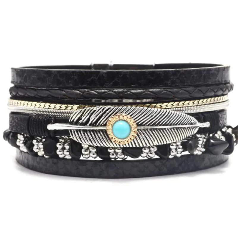 Многослойные женские браслеты DIEZI в Корейском стиле подарочные из искусственной