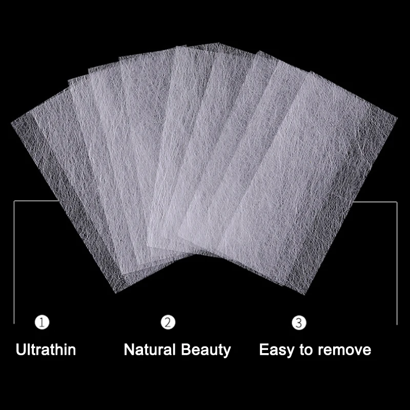 

Nail Art Non-woven Silk Gel Tips Extension Set Fiber Glass Form DIY Manicure Accessory SOYW889