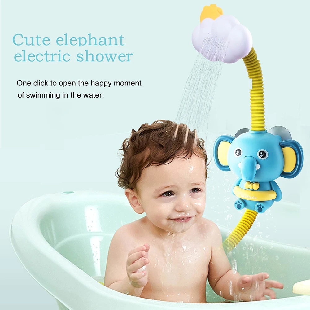 

Baby Bath Toys for Kids Electric Elephant Sucker Spray Sprinkler Children Toddlers Bathroom Bathtub Water Toys Baby Shower