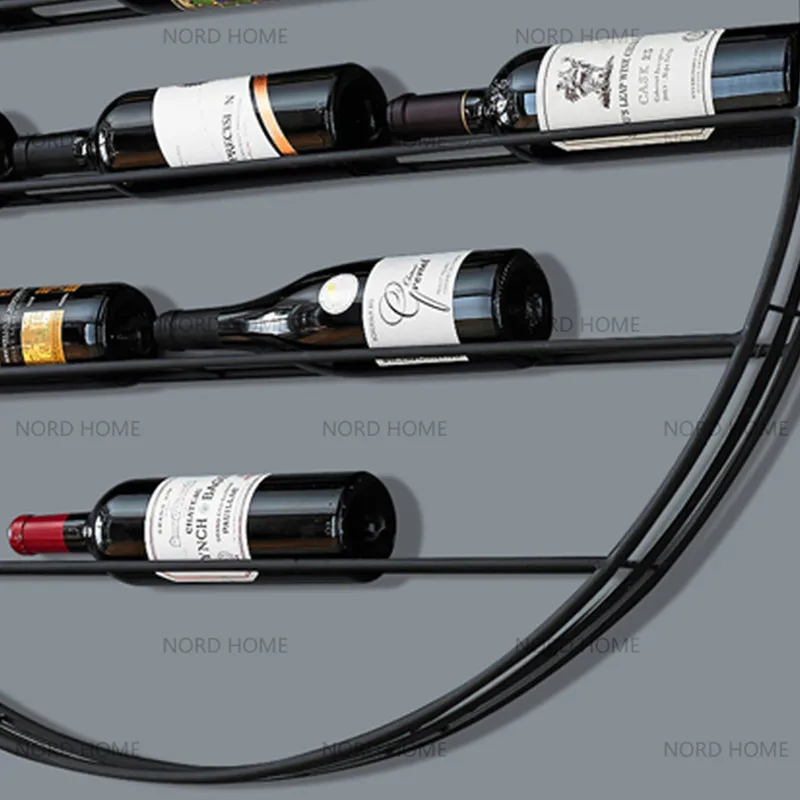 Европейская Винная стойка настенная подвесная кованая креативная для кафе бара