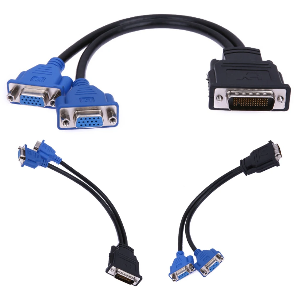 Новое поступление видео Y сплиттер DMS 59 pin to Dual 15 VGA кабель Molex DVI адаптер| |
