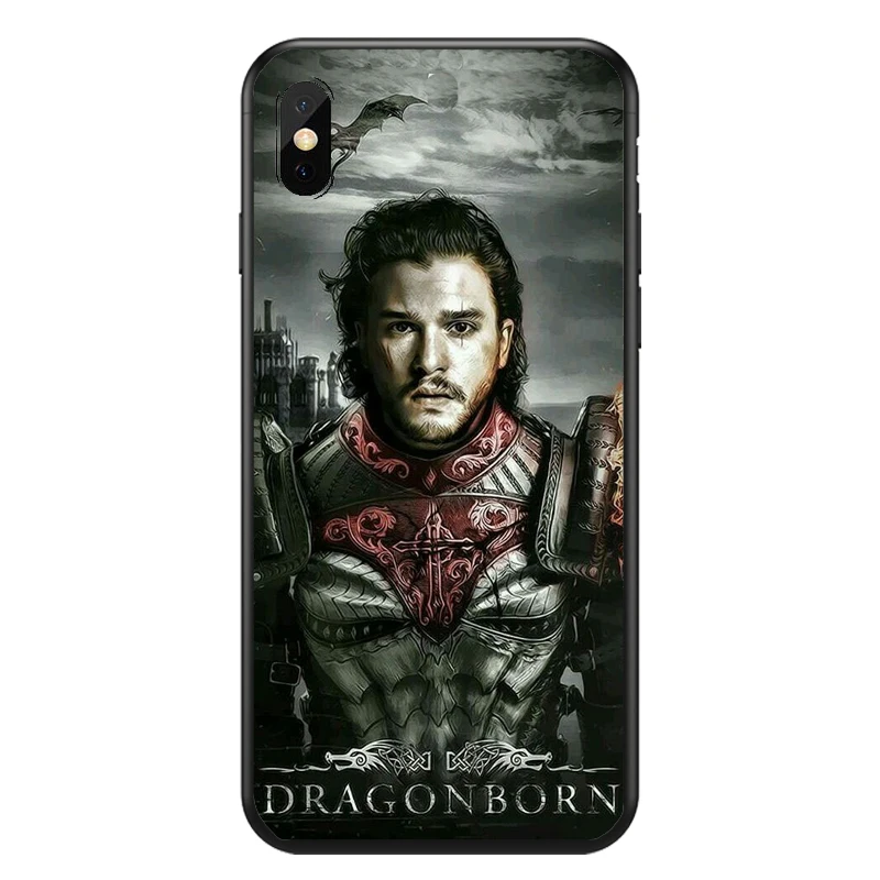 Jogo Tronos Daenerys Dragao Jon Snow tyrion lannister Caso мягкий чехол для телефона из ТПУ iphone 8 plus 7 6 Mais 5 4 X