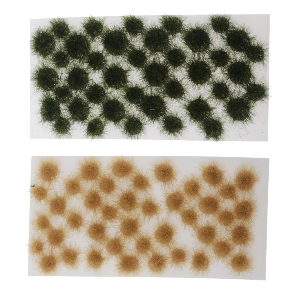 

80pcs Dead 5mm Self Adhesive Static Grass Tufts X40 Model Railway Terrain