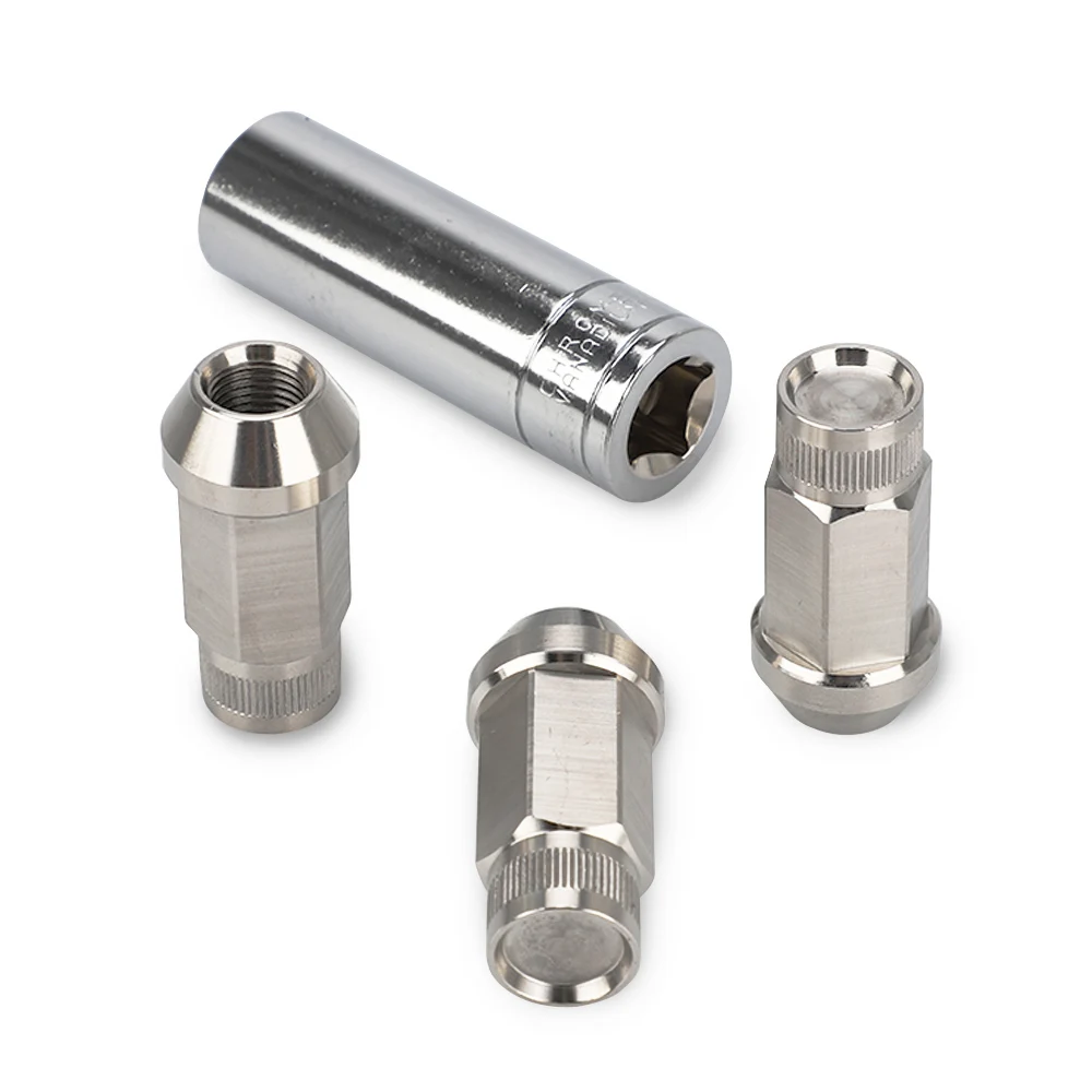 Car Modification 20PCS Stainless Steel Lug Nuts M12x1.25 M12x1.5 M14x1.5 M14x2 Wheel Nuts Bolts For chevrolet Subaru Hyundai