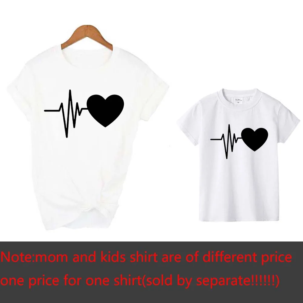 Camiseta informal con estampado de amor para mam&aacute; y ni&ntilde;o, trajes familiares, ropa para beb&eacute; y Mam&aacute;, camisetas a juego, 1 ud.-2