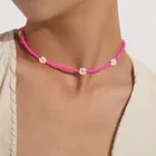Женское Ожерелье-чокер с цветными бусинами, очаровательное короткое ожерелье ручной работы в богемном стиле, 2021