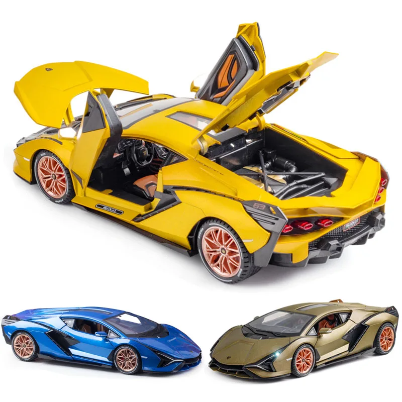 

Free Shipping 1:18 Lamborghinis Car Model Die Cast Alloy Boys Toys Cars Diecasts & Toy SIAN FKP37 Supercar Collectibles Kids Car