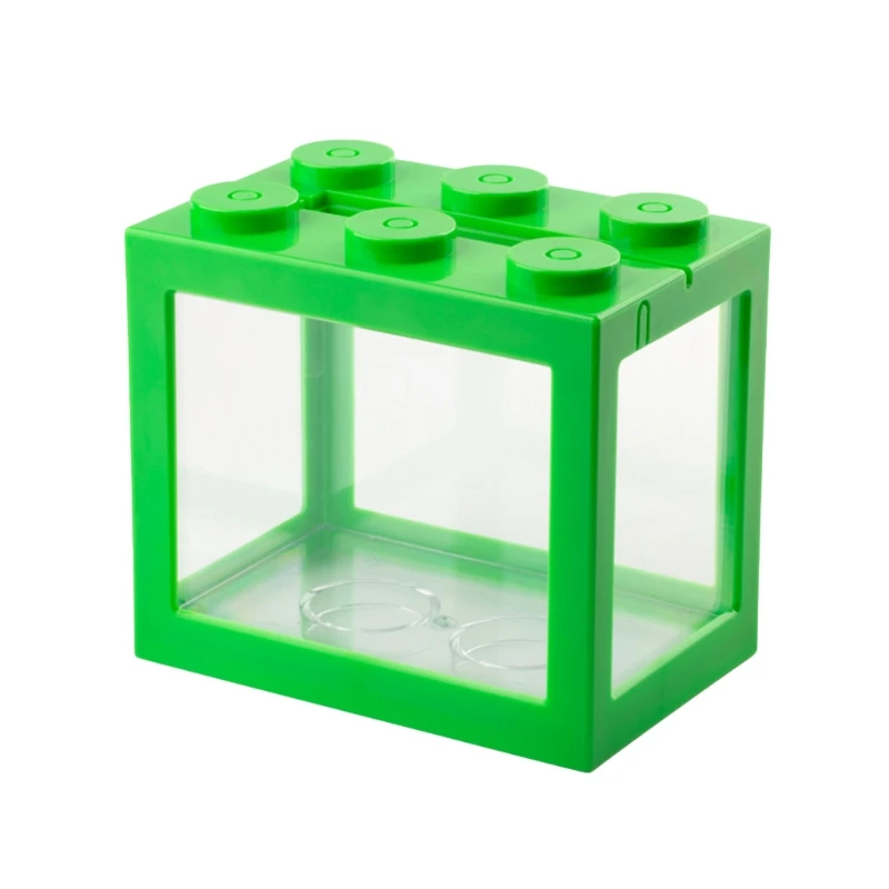 Betta Fish Tank Plastic Bowls Mini Aquarium Transparent Keeper Feeding Box for Turtle Pet Starter Kit | Дом и сад