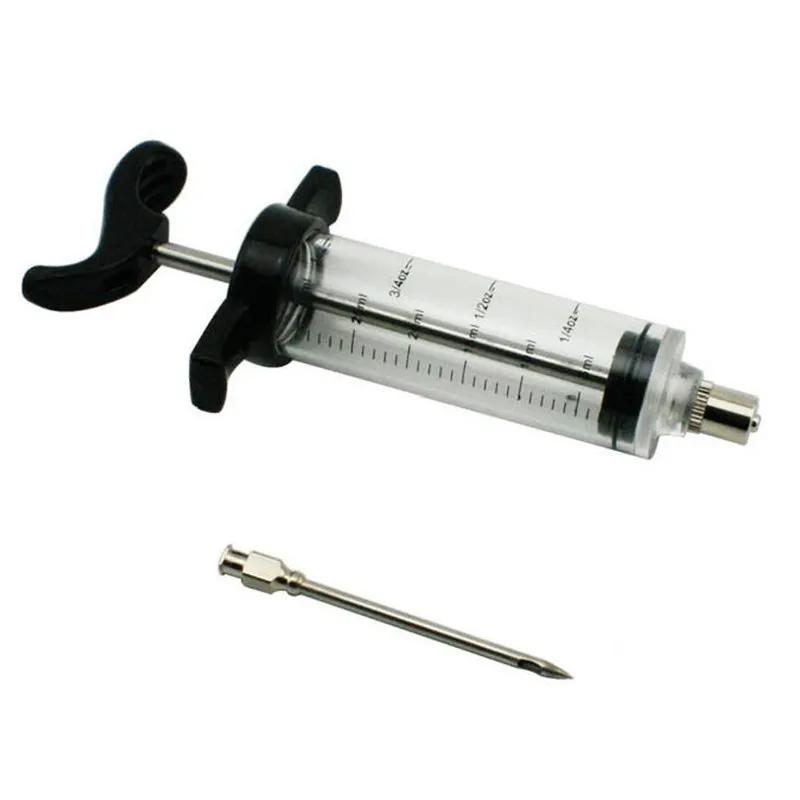 Marinade Injector Flavor Syringe Cooking Meat Poultry Turkey Chicken BBQ Tool Syinge Accessories Kitchen Tools | Дом и сад