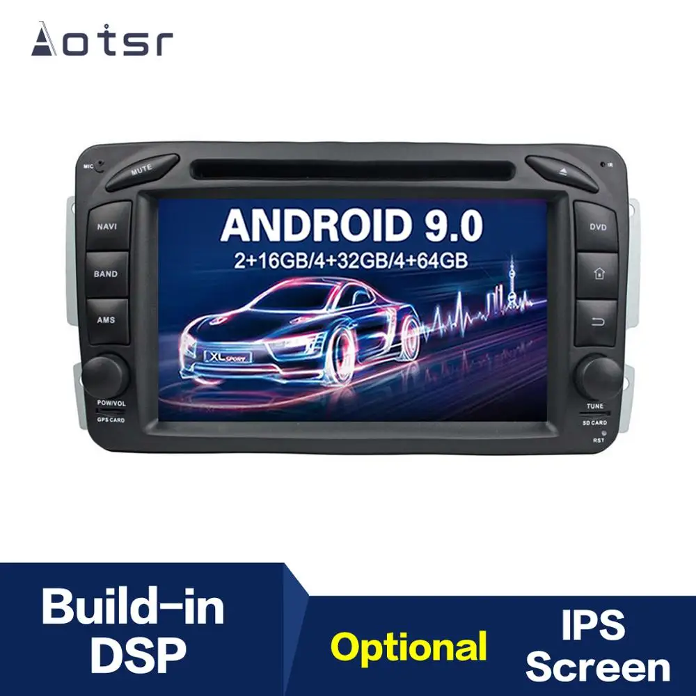 AOTSR Android 9 0 gps навигация автомобиля DVD радио плеер для Mercedes Benz W203/W209/W463/W168