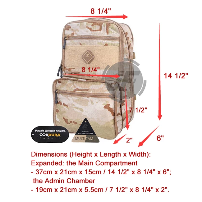 Emerson HS стиль D3CR повседневное использование рюкзак расширяемый MOLLE FlatPack Регулируемый Открытый Тактический Кемпинг стрельба EDC сумка пакет