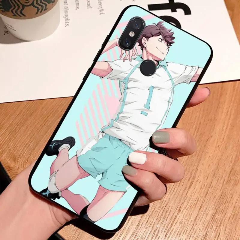 

Haikyuu Oikawa Japan anime Anti-fall mobile Phone Case coque For Xiaomi Redmi note 7 8 9 t k30 max3 9 s 10 pro lite
