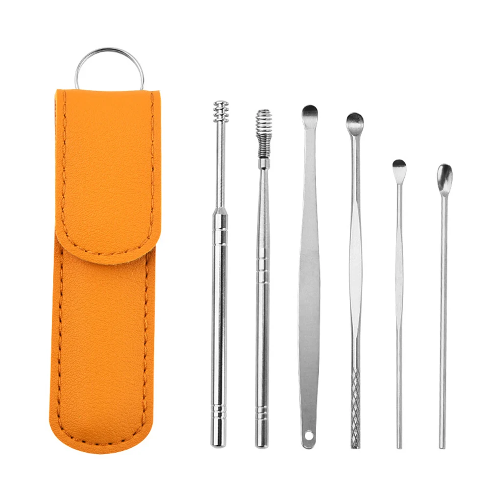 

6 In 1 Pcs Set Ear Cleaner Cleaning Stick Ears Cleener Vacuum Earpick Kit Medical Wax Therapy Remove the Picker Removal Clean