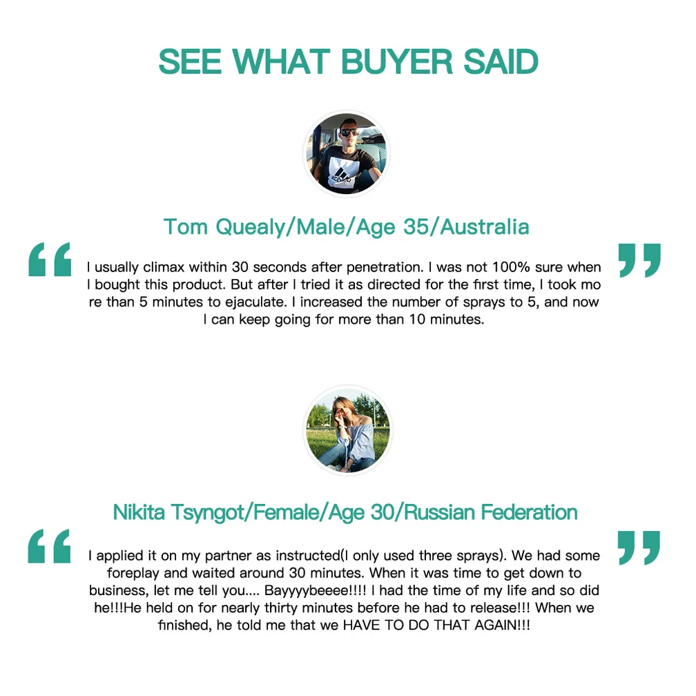 Спрей для продления эякуляции мужчин защита от преждевременной без онемения