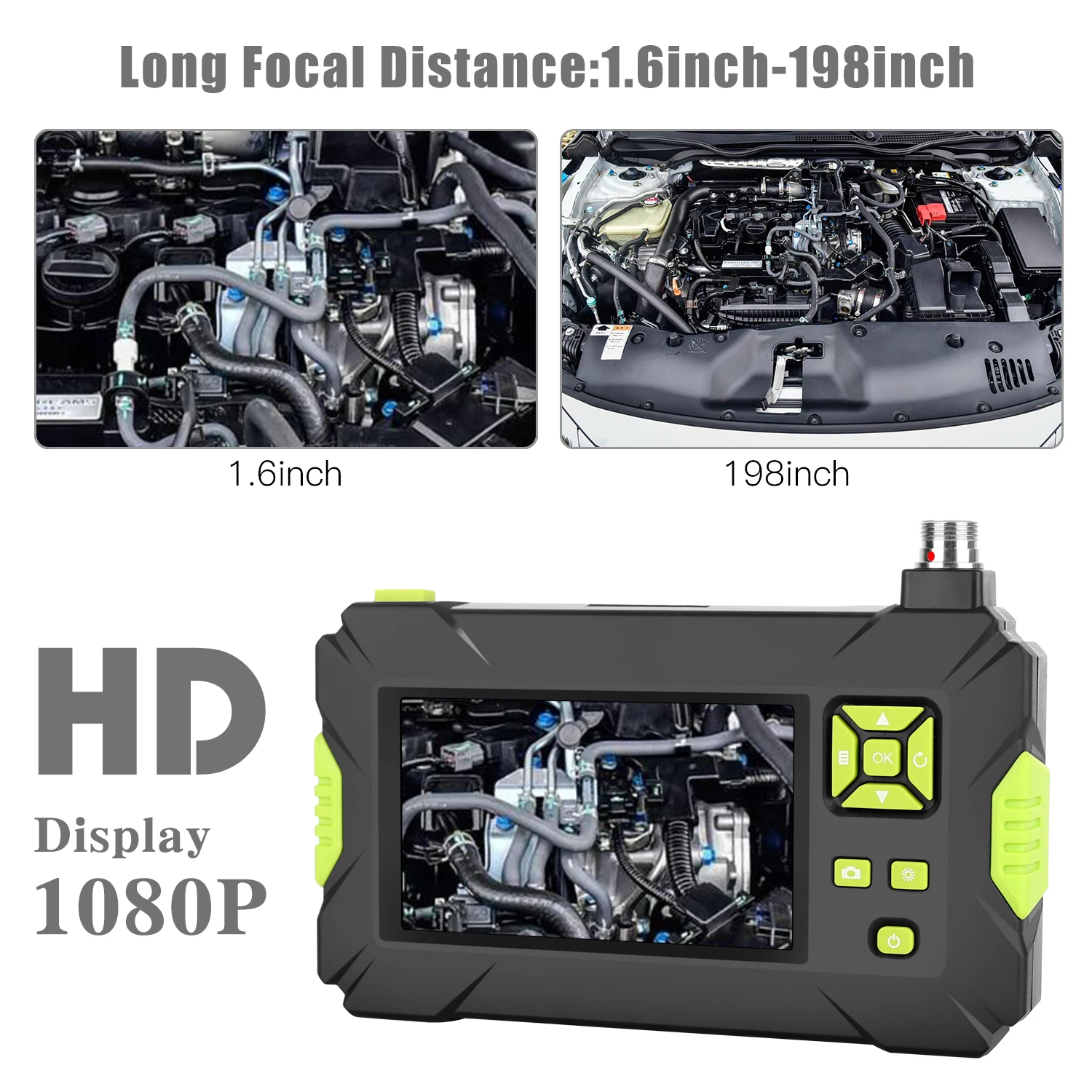 Brand New Endoscope 4.3 Inch LCD Color Screen 1080P Handheld Industrial Home Endoscopes with 8 LEDs 8mm Lens Diameter | Инструменты