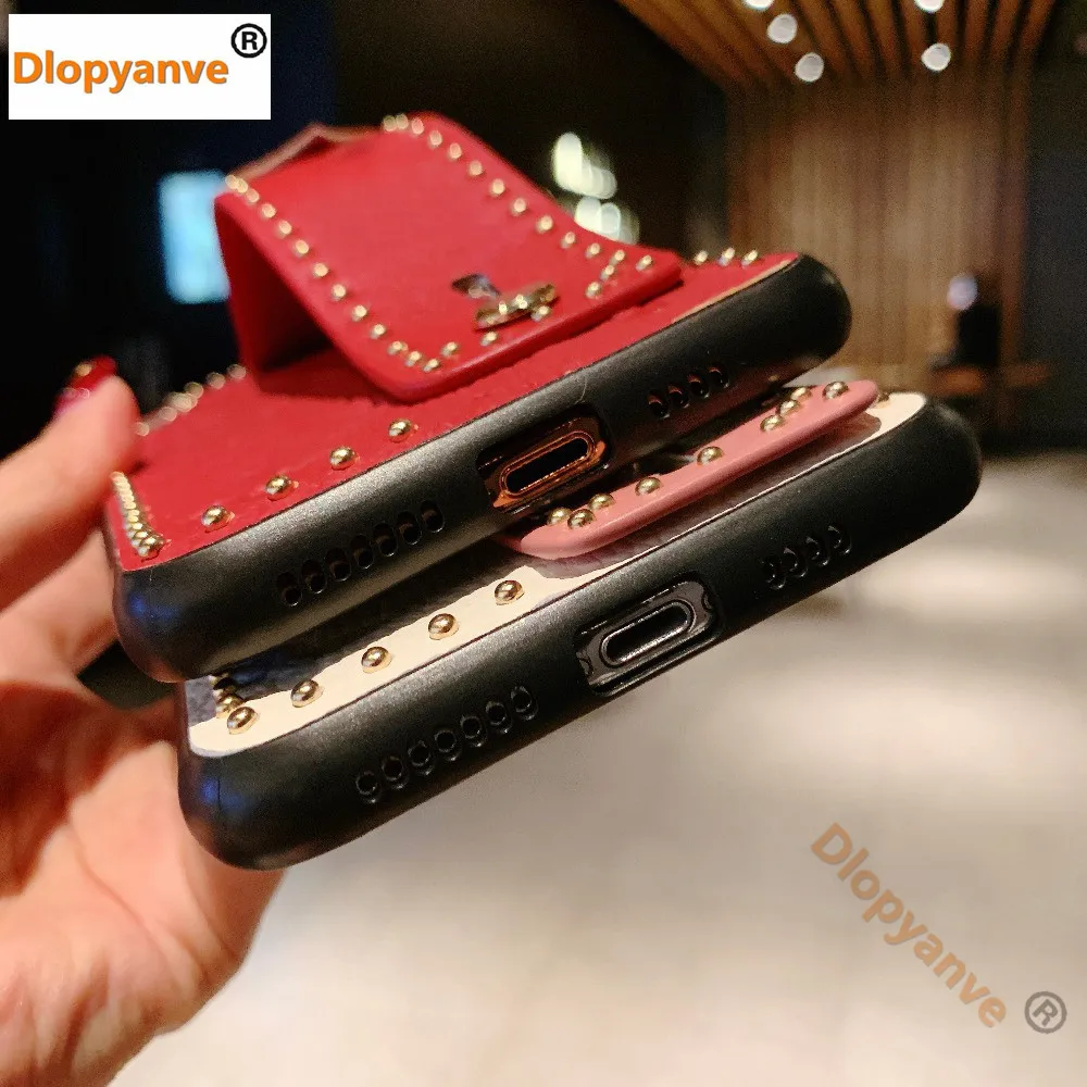 Модный портативный кожаный чехол для телефона для IPhone 11, 11Pro, X, XR, Max, 6, 6 S, 7, 8 Plus, чехол на запястье, защитный чехол для девочек, подарок