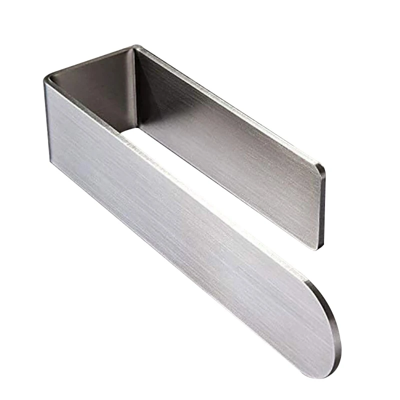 

Bathroom Wall-mounted Punch-free Stainless Steel Towel Holder Storage Shelf