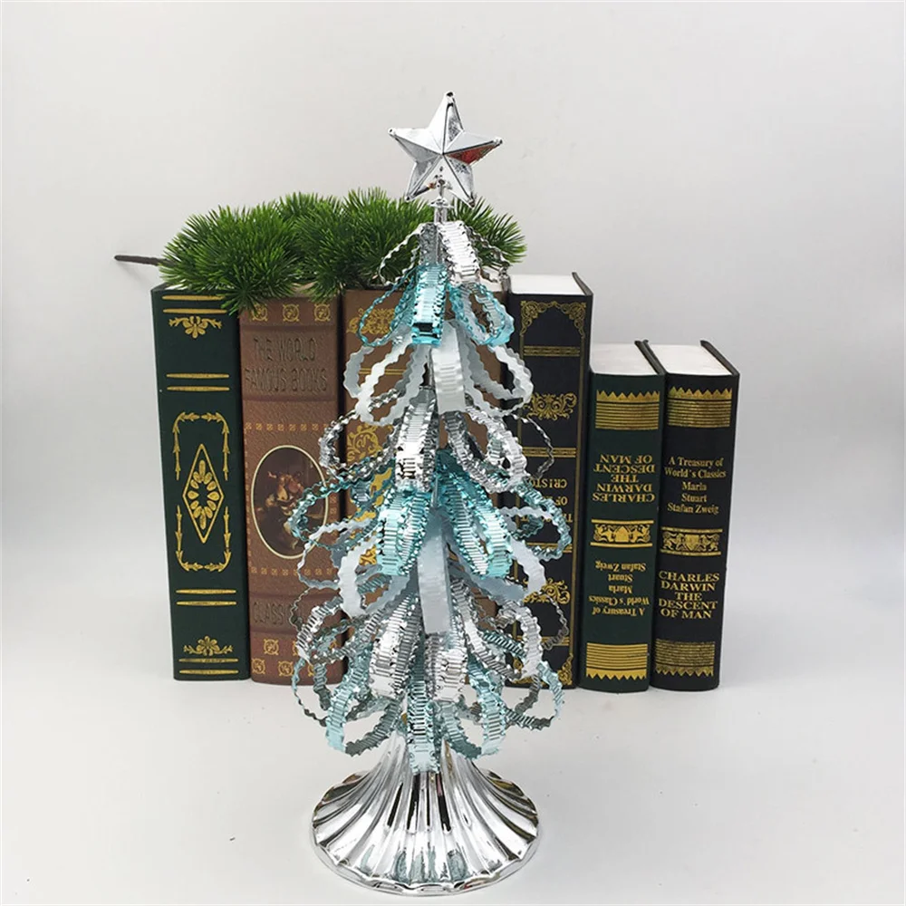 

Mini Christmas Tree Home Decoration Art New Christmas 40CM Iron Tree Decoration Santa Tree Party Decor Figurine New Year Gift
