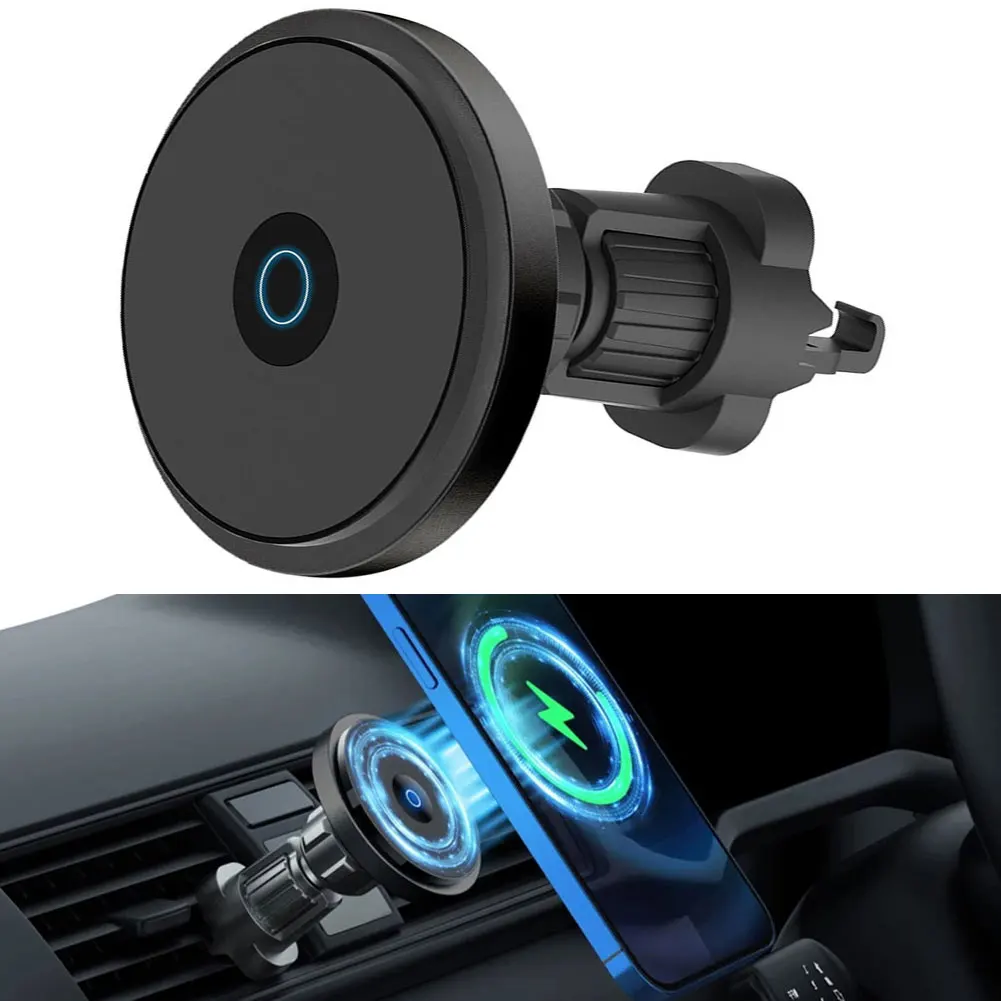 

15W Max Car Magnetic Fast Charge Airvent Mount Magsafe Car Phone Holder Wireless Fast Charge For Iphone 12/12 Mini/12 Pro