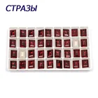 CTPA3bI Кристалл Siam Step Cut Shape Швейные стеклянные стразы с когтями маркиза острые блестящие бусины для ювелирных изделий одежды