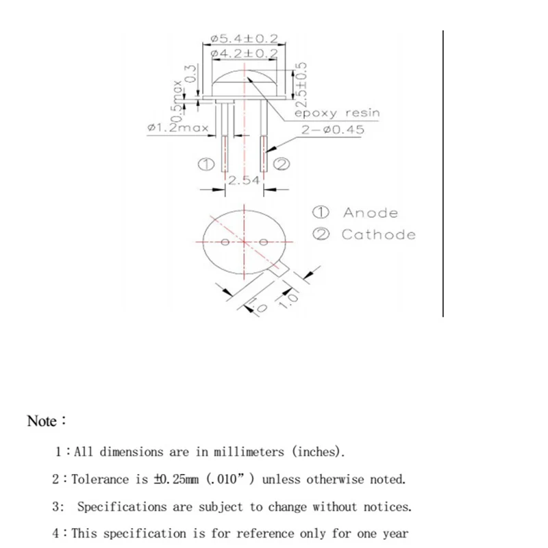

Customized Production of TO46 Packaged 760nm Factory Price to Replace USHIO LED Product Infrared Emitting Tube