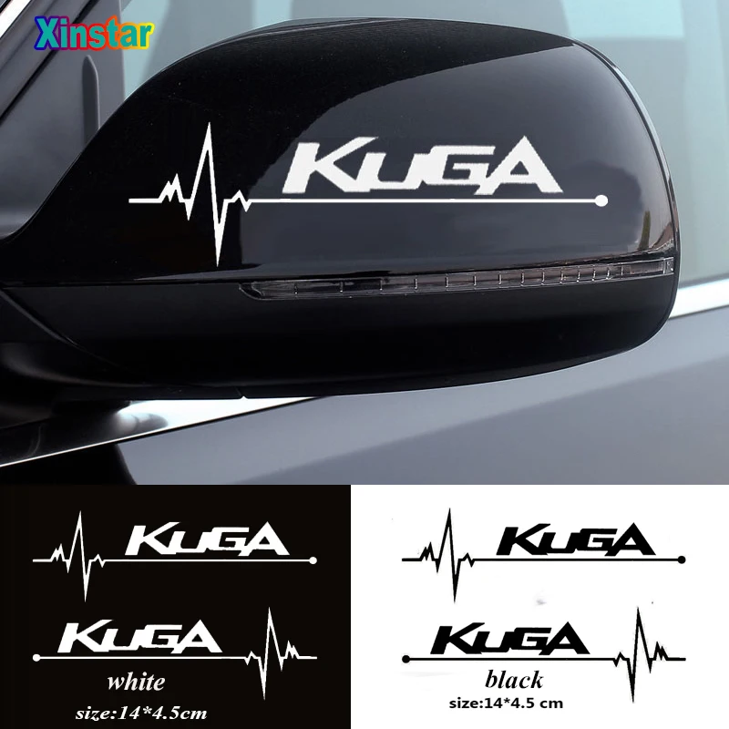 

2pcs/lot Reflective Car rearview mirror sticker For Ford Kuga