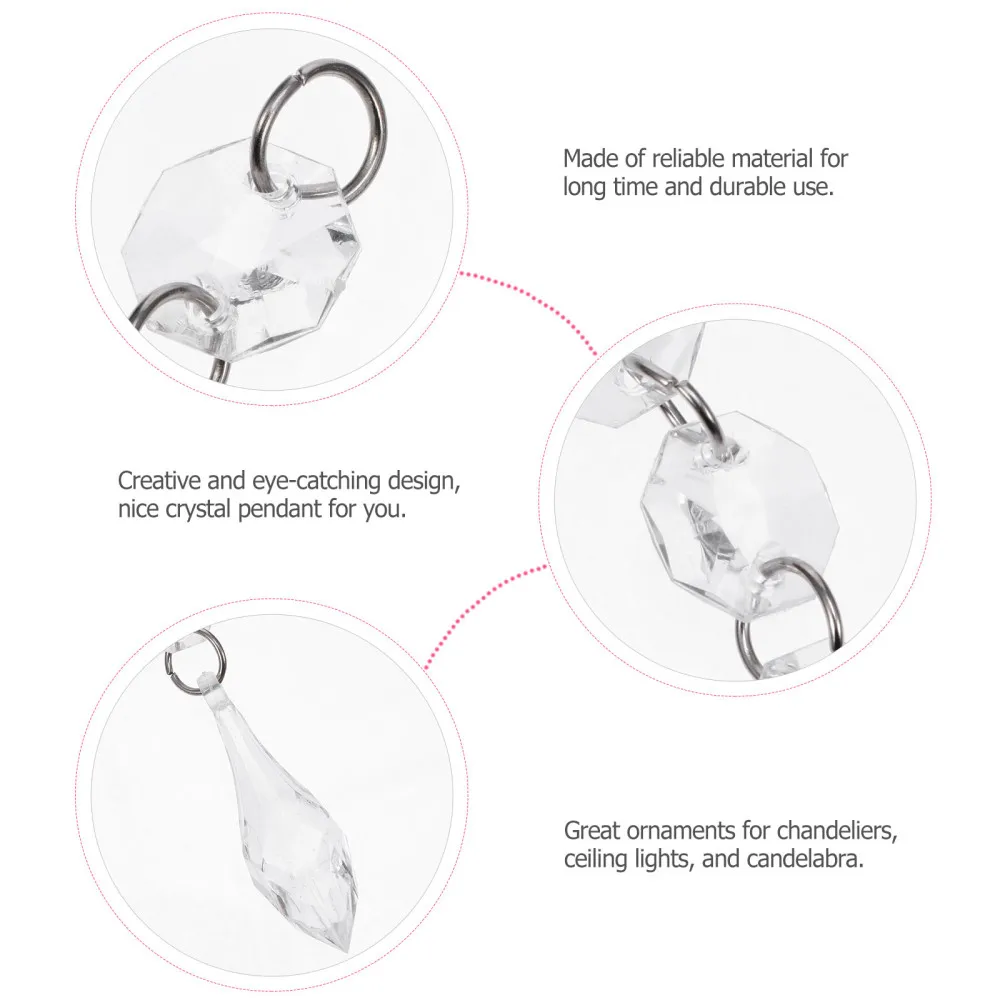 

20pcs Crystal Pendant Door Beads Curtains DIY Crystal Pendant Crystal Ornament