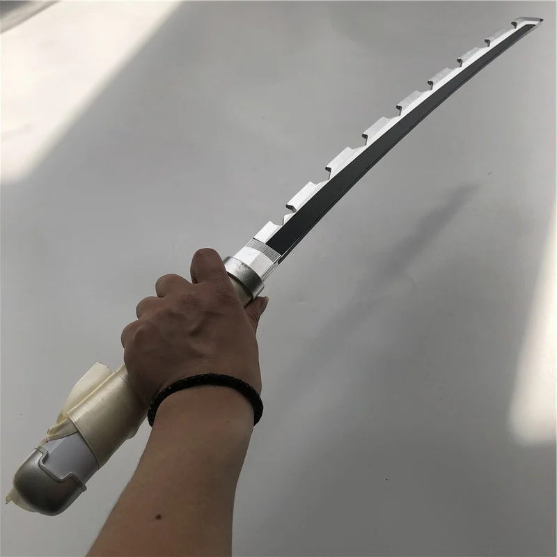 

1:1 Kimetsu no Yaiba Sword Weapon Demon Slayer Hashibira Inosuke Cosplay Sword Anime Ninja Knife wood toy 80cm