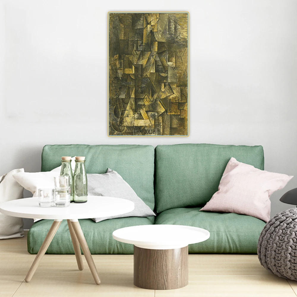 

Citon Pablo Picasso《My Pretty 1911》Canvas Oil Painting Artwork Poster Decorative Picture Wall Decor Home Living Room Decoration
