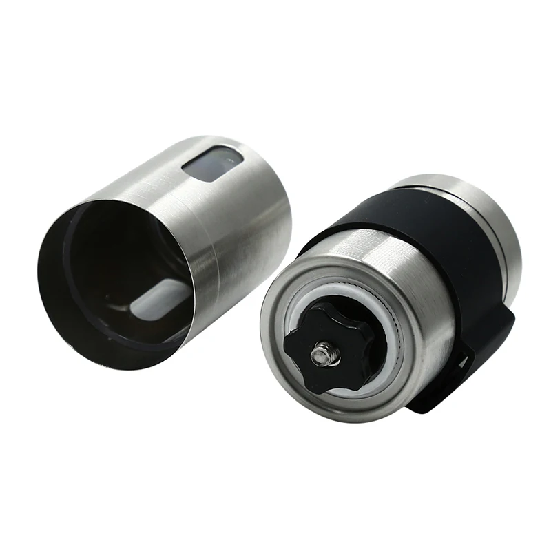 

Silver Coffee Grinder Mini Stainless Steel Hand Manual Handmade Coffee Bean Burr Grinders Mill Kitchen Tool Grinders
