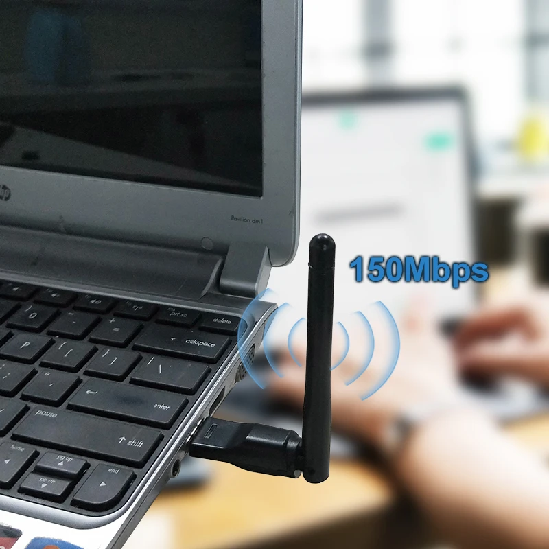 Usb wifi адаптер ethernet lan беспроводной 802.11n ноутбук ключ карта antena adaptador 2 4g wi fi приемник