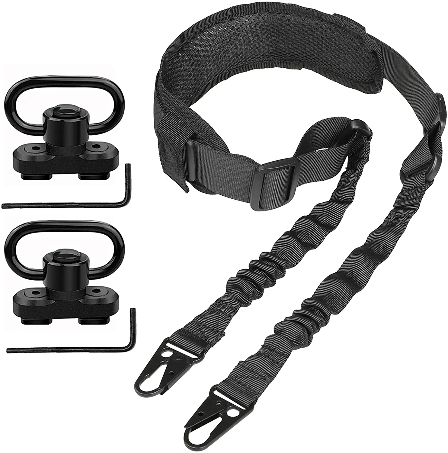 

Rifle Sling 2 Point Sling Quick Adjust with 2 Pack QD Sling Swivels Mount