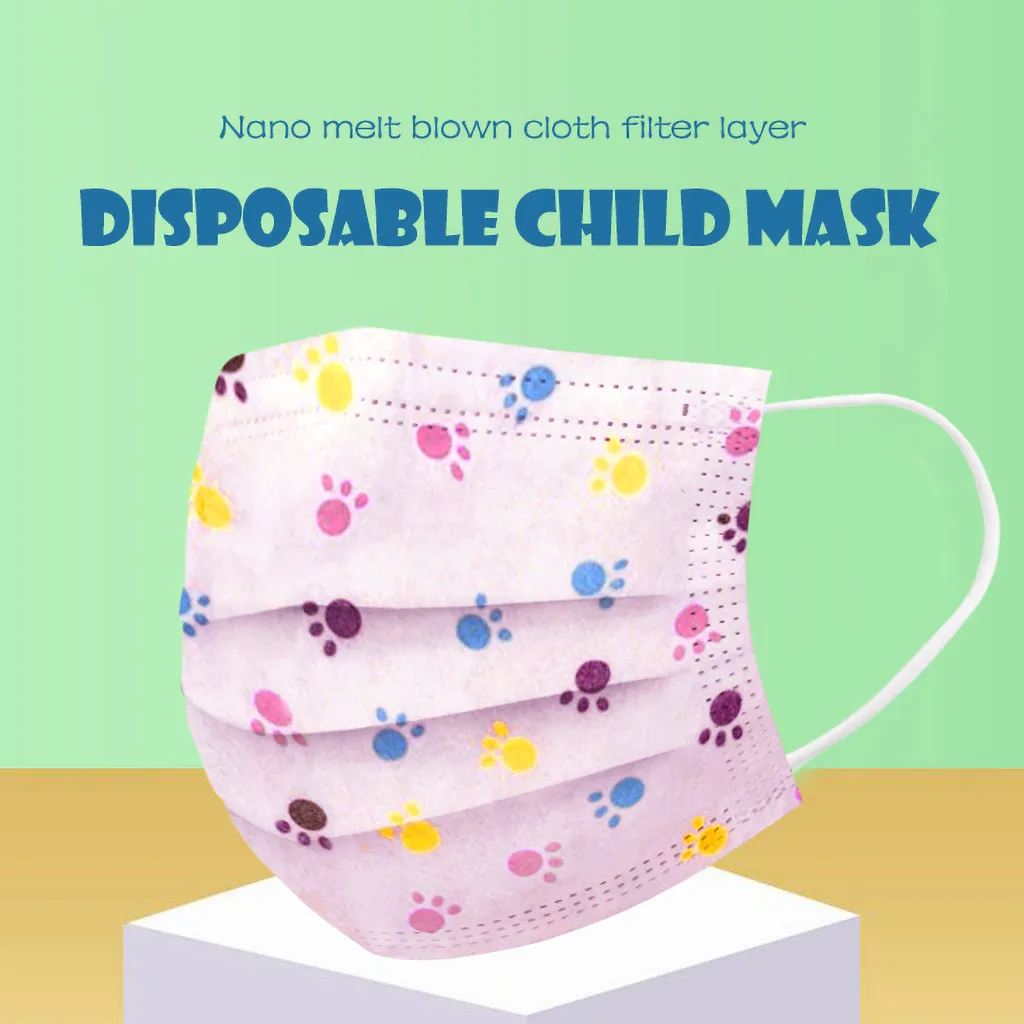 

Fast delivery Headban Children's Masks scarf Student Cartoon Printing Masks mscara facial protectora mascarilla mascarar masque