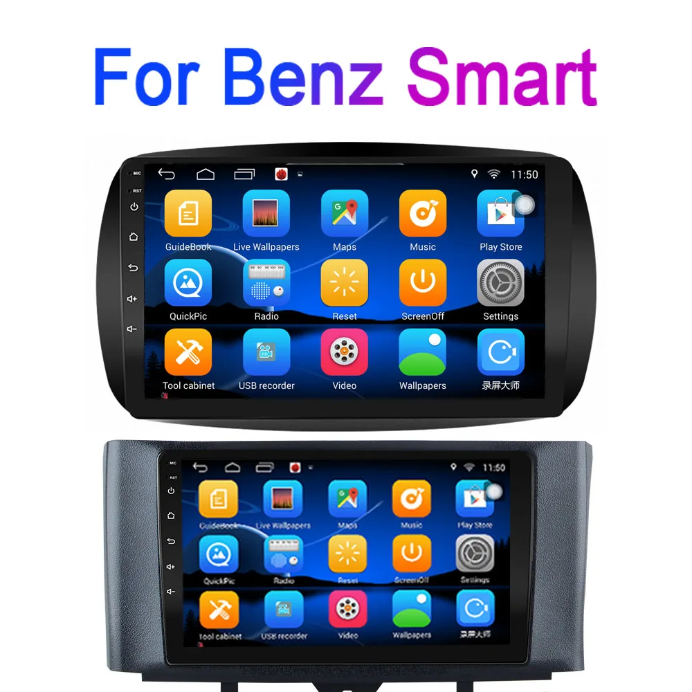 Автомагнитола для Mercedes Benz Smart fortwo 2011-2015 2016-2019 Android 10 мультимедийный радиоплеер