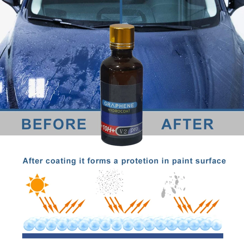 

Graphene Plating Solution 30/50ml Car Ceramic Coating Super Hydrophobic Liquid Glass Cleaning Anti-Scratch Solution Agent