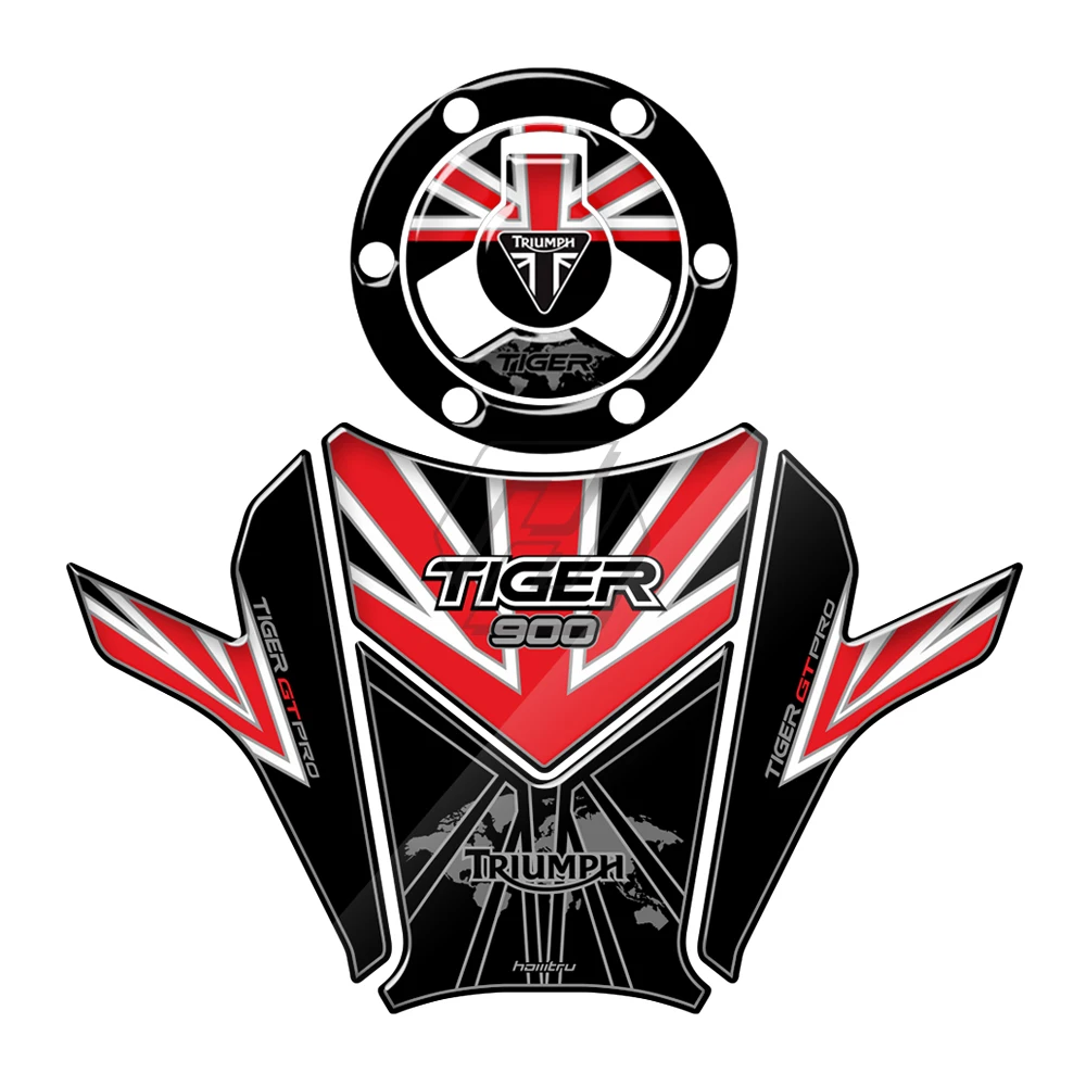 

For Triumph Tiger 900 Rally Pro 900GT 2020- 3D Motorcycle Gas Tank Pad Protection Decals Stickers
