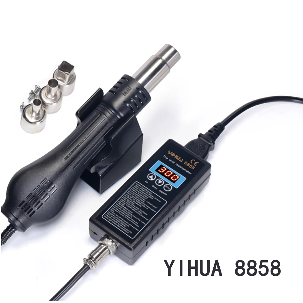 YIHUA 8858 110 V 220 переносные машины для BGA Estação de retrabalho De Solda цифровой полка для Sopro de Ar Quente Arma Estação de Solda де