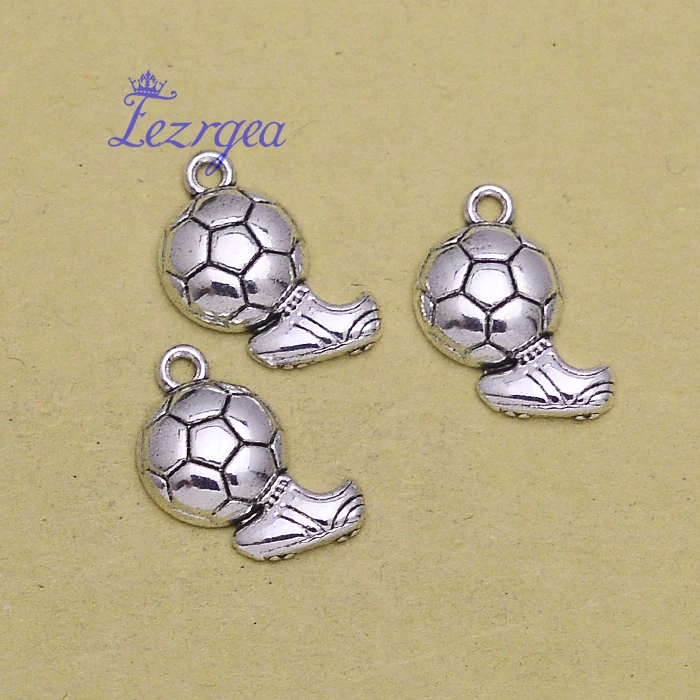 

30pcs/lot--20x12mm, football chams, Antique silver plated soccer shoes charms,DIY supplies, Jewelry accessories