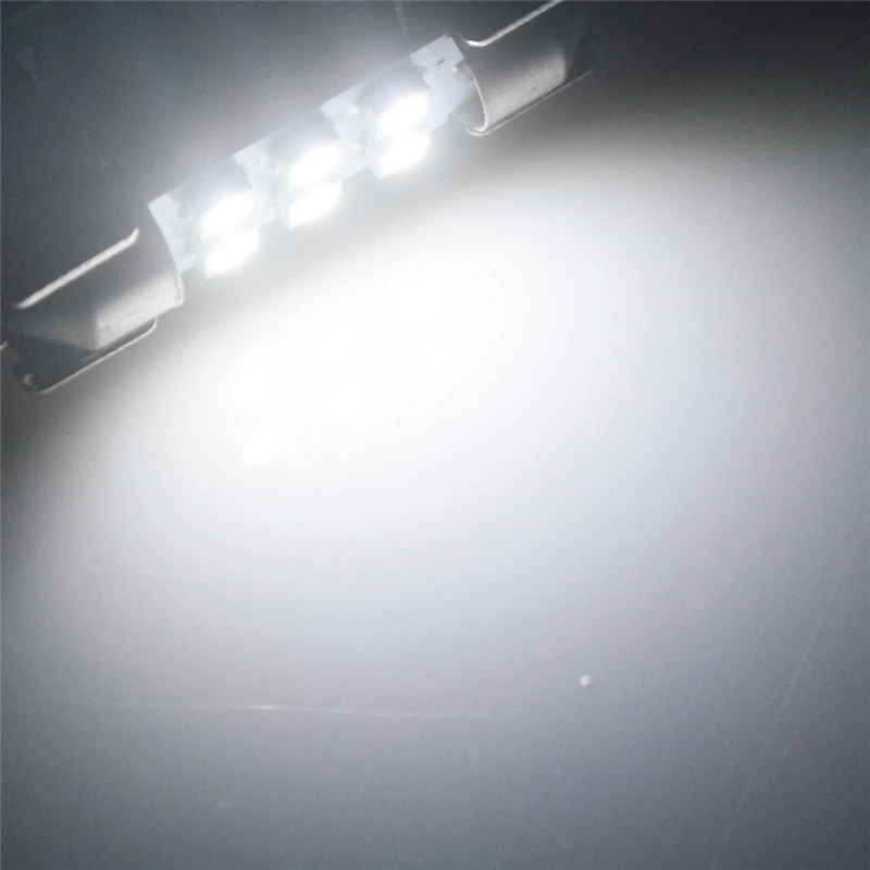 

100pcs Hotsale C5W 31mm 36mm 39mm 41mm 6 LED 3528 1210 SMD Car Auto Festoon Reading Light Dome Lamp Interior Lighting Bulb