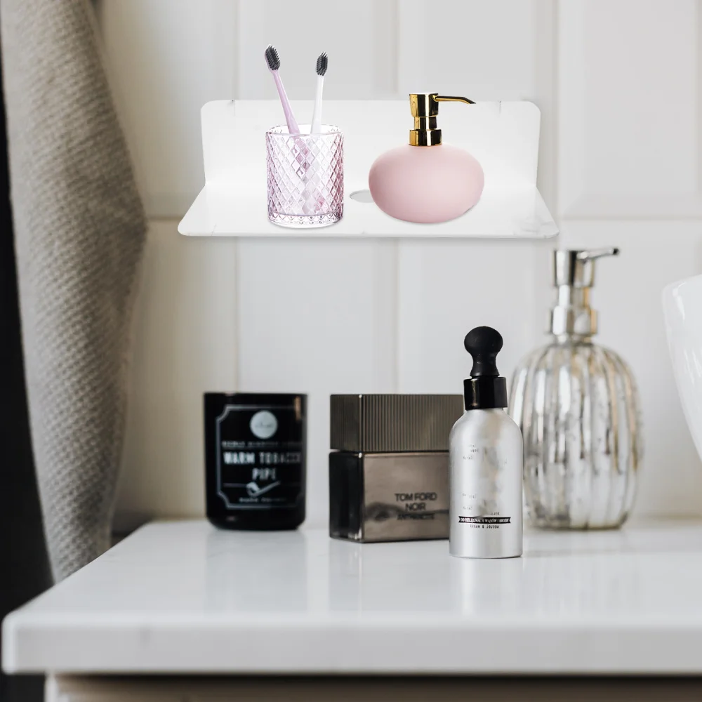 

1pc Wall Mounted Storage Rack Bathroom Storage Shelf Sundries Rack Home Supply