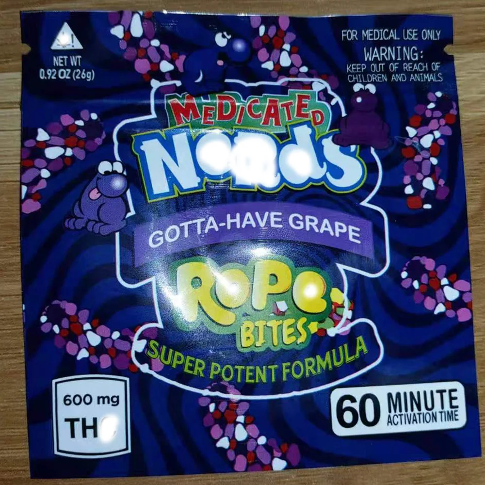 

100pcs medicated 600mg 3.5g cookies skittles customized packing bags for snackcandypowder leak proof food storage bags