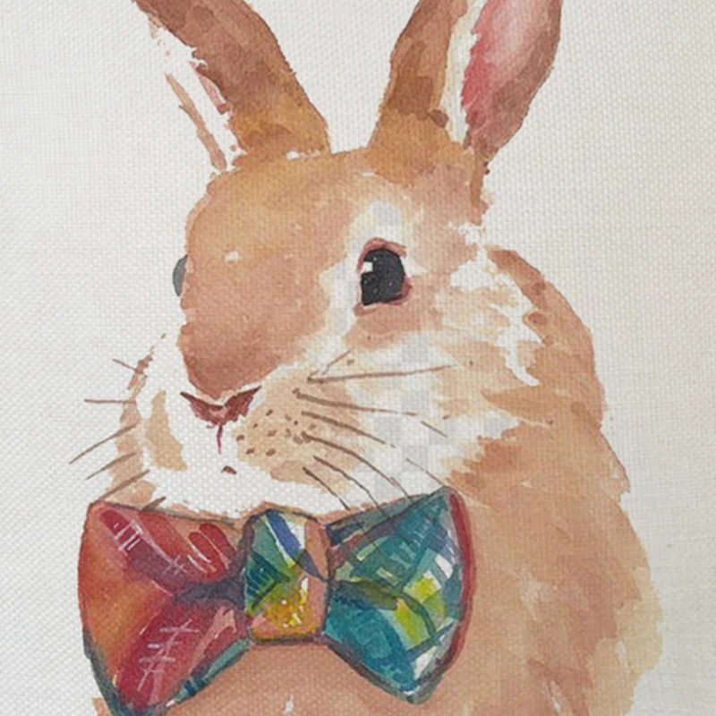 

Linen Cotton Rabbit Printed Pillow Case Cushion Cover Decorative Pillow Cover Decorative Pillow Cover