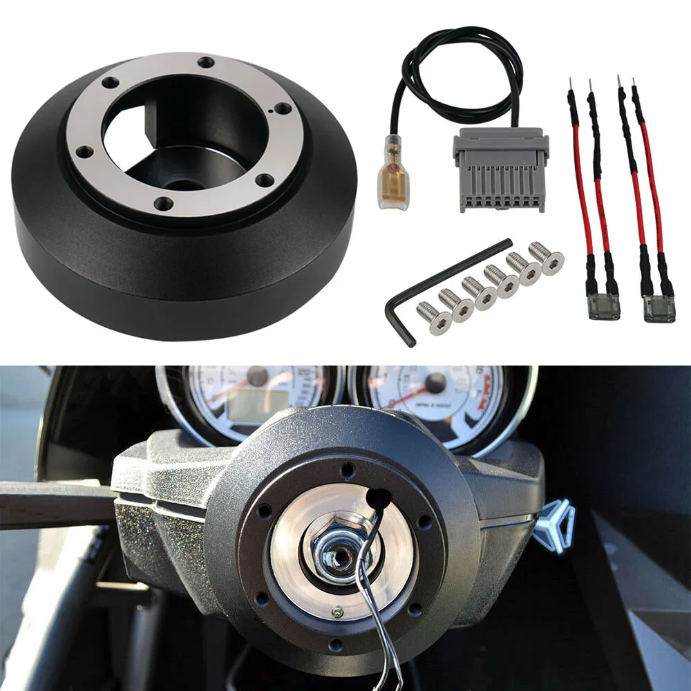 

Diameter 70mm Steering Wheel 6-Hole Short Hub Adapter Black For Nissan 350Z 370Z Infiniti G35 G37 Nissan Sentra SER SRK-141H