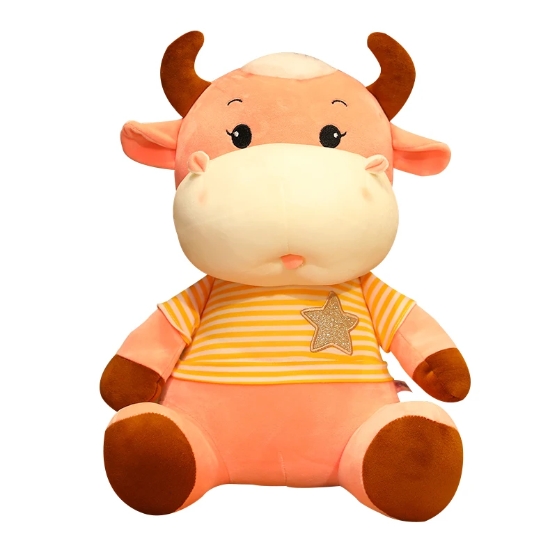 Горячая Huggable Kawaii корова Pet кукла чучела милое животное крупного рогатого скота