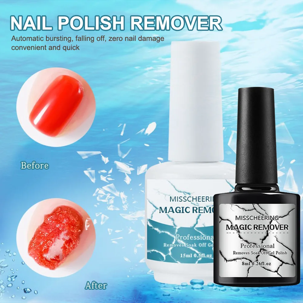 

8 ML/ 15 ML Nail Gel Polish Remover Soak-Off Gel Remover Quick Easy to Use No Hurt Nail nail remover