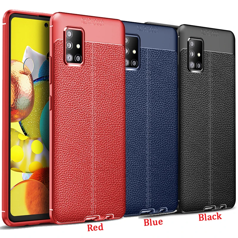100 шт./лот кожаный чехол Lychee для Samsung Galaxy A21S ударопрочный ультратонкий прочный