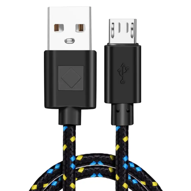 

1m/2m Micro USB Cable 3A Nylon Fast Charger USB Type C Data Cable For Samsung Xiaomi LG Android Micro USB Mobile Phone Cables