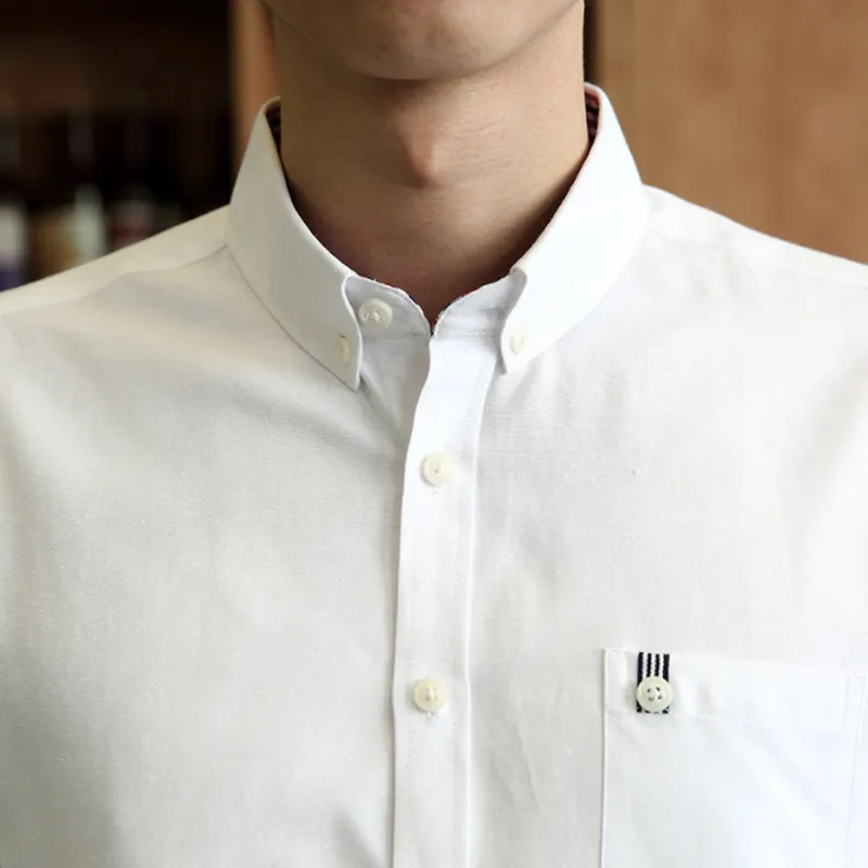 2021 Top Quality Men pure color Shirt men's Korean slim fit seven-minute sleeves  Business Formal Office bottom shirt Tops 4XL